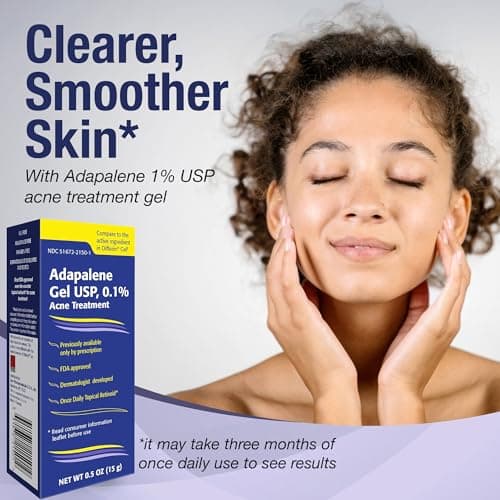 TARO Adapalene 0.1% USP Gel, Paraben Free, Retinoid Acne-Prone Facial Treatment for Sensitive Skin, Prescription Strength (0.5 Oz) - Thumbnail 2