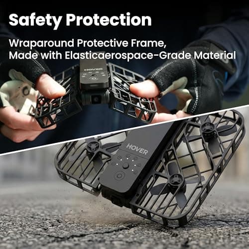 HOVERAir X1 Drone with Camera, Follow-me Drone with Self-Flying Mode, Foldable Mini Drone with HDR Video Capture, Palm Takeoff, Intelligent Flight Paths, Hands-Free Control Black (Combo) - Thumbnail 6