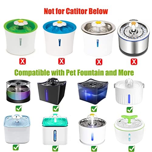 Cat Water Fountain Filters, 5 inch, Dog Fountain Activated Carbon Filters Replacement, Compatible with Cats and Dogs Automatic Water Dispenser (10Pcs) - Thumbnail 2