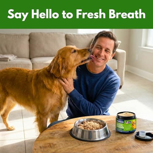 Pupzle Dog Teeth Cleaning Powder for Fresh Breath, Dog Dental Powder, Tartar & Plaque Focused, Natural Breath Freshener, Pet Dental Supplement with Probiotics for Gut Health, Mint, 60 Days Supply - Thumbnail 2