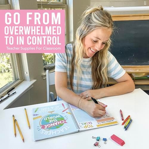Hadley Designs Teacher Planner 2026-2027 Academic Year - Undated Teacher Lesson Planner Book for Teachers, Homeschool Planners 2026-2027, First Year Teachers Must Haves, Back to School Teaching Gifts - Thumbnail 6