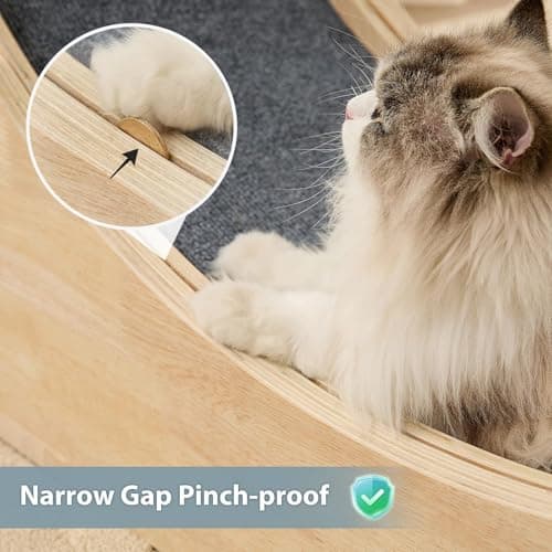 RRPETHOME 45" Cat Wheels for Indoor Cats, Quiet & Stable Cat Exercise Running Wheel, Cats Treadmill with Anti-Slip Mat - Thumbnail 6