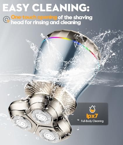 Irosiy Electric Razor for Men, 3D Floating Blade Shaver with 9000 RPM High Speed, IPX7 Waterproof, 60-Day Battery Life, Compact Portable Wet/Dry Electric Shaver - Thumbnail 2
