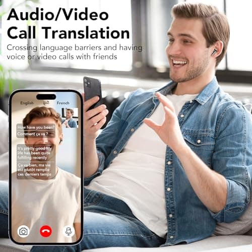 Tiksounds AI Translation Earbuds Real Time, 134 Languages Translator Earbuds, 6 Translation Modes, 40H Audifonos Traductores, No Subscription Translation Headphones for Travel/Business/Learning - Thumbnail 5