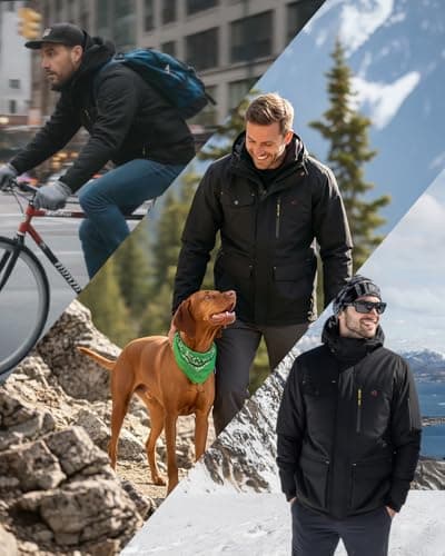 InoKraft Heated Jacket for Men with Rechargable Battery Pack Included, Men's Heated Winter Coat with Water-Resistent Shell (USB-C Charging Cable Included), Size XXX-Large - Thumbnail 2