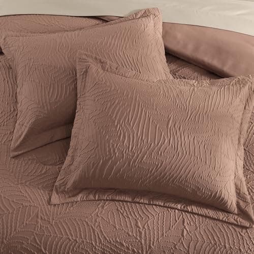 Geniospin Twin Comforter Set - 5 Pieces Brown Textured Bed in Bag, Twin Bedding Sets with Comforter, Sheets, Pillowcases & Shams, All Season Brown Bedding - Thumbnail 6