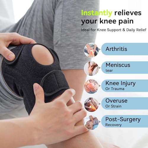 SOLOEVER Plus Size Knee Brace with Side Stabilizers & Patella Gel Pads for Men & Women, Adjustable Knee Support for Knee Pain, Injury Recovery, Maximum Support for Running, Sports & Joint Pain Relief - Thumbnail 2