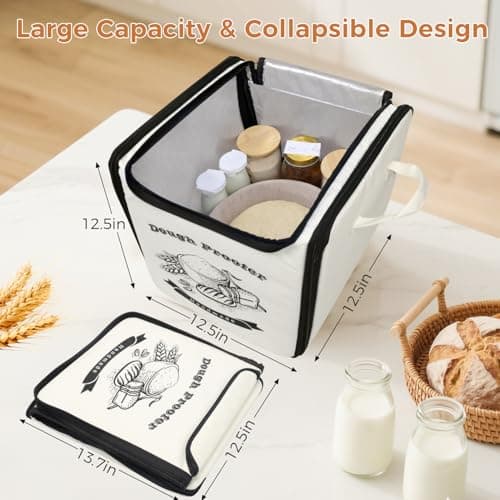 Homelove Bread Proofing Box with 65-125℉ Temp Control & 25-Timer, Folding Dough Proofer with Metal Rack & Humidity Meter, Sourdough Starter Warmer for Sourdough, Bread Baking, Pizza, Yogurt, Kombucha - Thumbnail 5