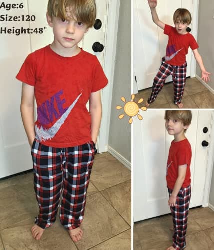 Ekouaer Boys Pajama Pants Long Sleep Bottoms Soft Elastic Waist Plaid Lounge Pants With 2 Pockets - Thumbnail 5