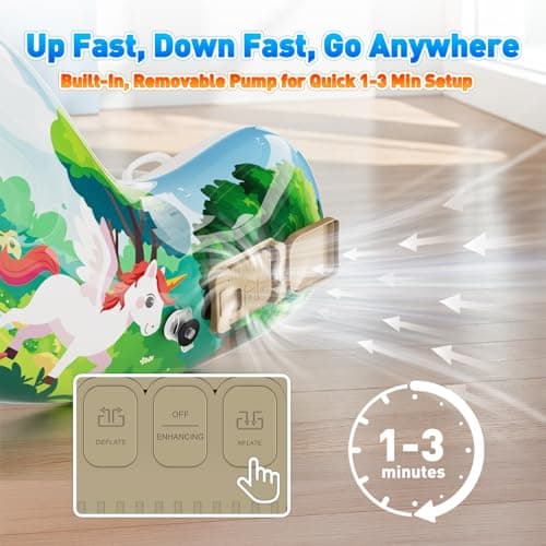 Sensory Chair for Kids, Inflatable Rocking Chair for Kids with Autism & ADHD, Air Cloud Rocker for Toddler as 3 4 5 6 7 8 Year Old Boy Girl Gifts, Autism Sensory Products Training Body Coordination - Thumbnail 4
