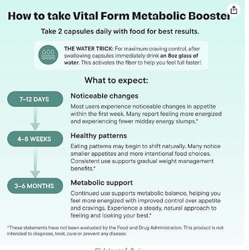 GLP-1 Metabolic Support Supplement – 4-in-1 Formula for Appetite Control, Cravings, Digestion, Energy & Weight Management – With GlucoVantage®, Berberine, Inulin & EGCG – Vegan Capsules - Thumbnail 2