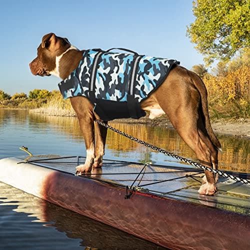 Doglay Dog Life Jacket, Dog Life Vest for Swimming Boating, Adjustable Puppy Life Jacket with Reflective Stripes, Superior Buoyancy Dog Swimming Vest for Small Medium and Large Dogs - Thumbnail 5