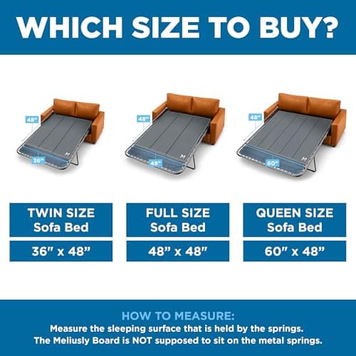 Meliusly Heavy Duty Sleeper Sofa Support Board (36x48 - Twin Size) Reinforced Wood Sofa Bed Support, Pull Out Couch Mattress Board, Sleeper Bar Shield, SleeperSaver - Thumbnail 4