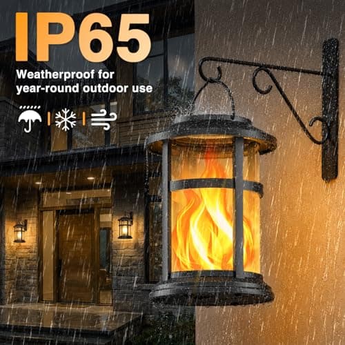 Otdair 4 Pack Solar Lanterns Outdoor Waterproof, Upgraded Flickering Flame Hanging Solar Lights for Outside, Solar Powered Lantern for Patio Yard Garden Porch Decor, Gift for Mom Housewarming - Thumbnail 4