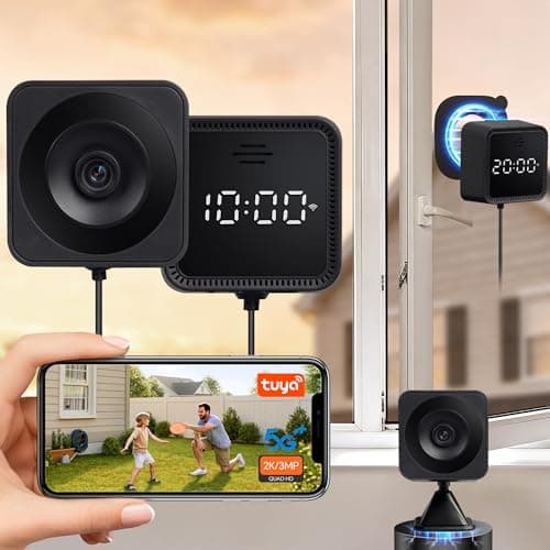 Zoall 3MP/2K Magnetic Window Camera for Home- 5G&2.4GHz WiFi Wireless Indoor/Outdoor Security Cameras with Full-Color Night Vision, Real-Time Clock Display, No Drill Mount Ideal for Apartment - Image 1