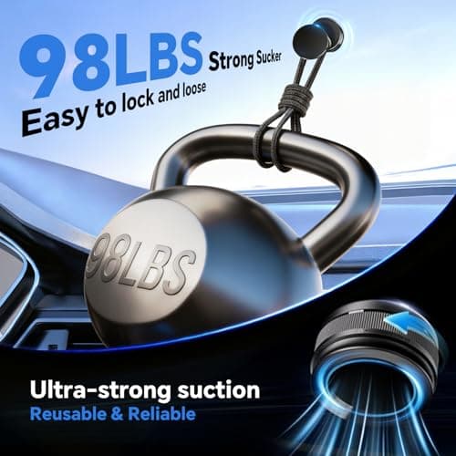 Miedecdel Magnetic Phone Holder for MagSafe, 360° Adjustable Car Phone Mount with 96+LBS Strongest Suction & 2800gf Strongest Magnetic for Dashboard/Gym/Mirror, Compatible with iPhone & Android - Thumbnail 3
