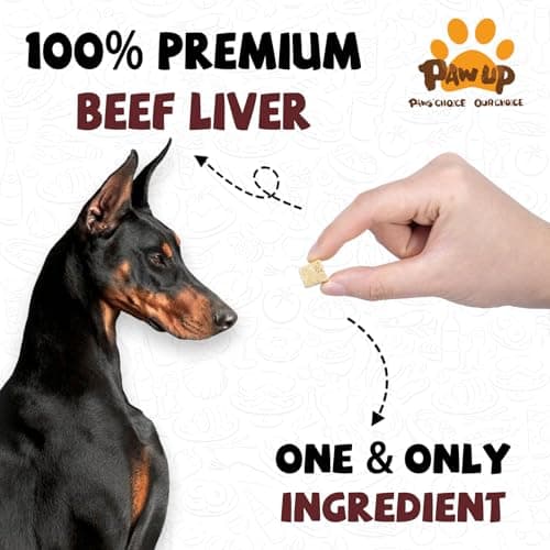 PAWUP Freeze-Dried Beef Liver Dog Treats, Single Ingredient, High Protein Dog Training Treats, Natural Beef Liver Food Topper for Dogs, 3.8 oz - Thumbnail 2