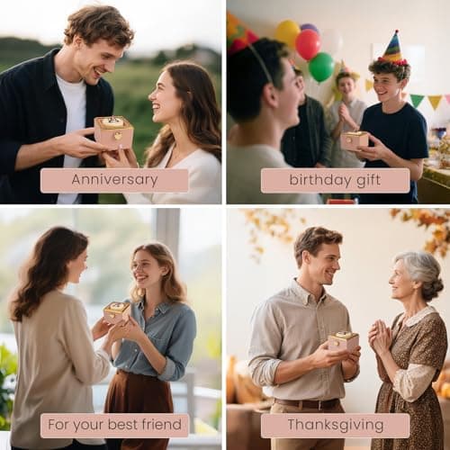 mountova Valentine’s Day Gift for Her，Creative Birthday Surprise Cake Box with a Built-in Surprise Button – birthday gift for girlfriends, mothers and grandmother (pink-2) - Thumbnail 6