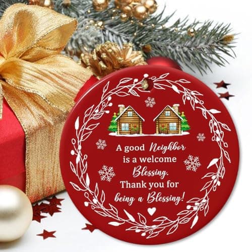 Neighbor Christmas Ornaments 2026,Gifts for Neighbors at Christmas,Chance Made Us Neighbors Ornament,Gift for Neighbors and Friends,Best Neighbor Gifts - Thumbnail 3