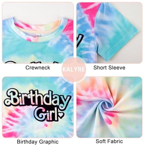 Birthday Girl Shirt 13 14 Year Old Girls T-Shirt Outfits 13th 14th Cute Kids Letter Heart Graphic Short Sleeve Tee Tops - Thumbnail 4