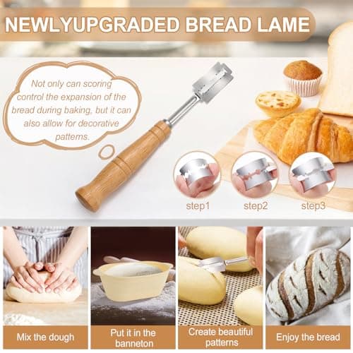 JibLumK 3Pcs Silicone banneton basket(Green),sourdough starter kit,silicone proofing baskets for sourdough bread baking.Folds Storage,Non-stick,Dishwasher Safe - Thumbnail 5