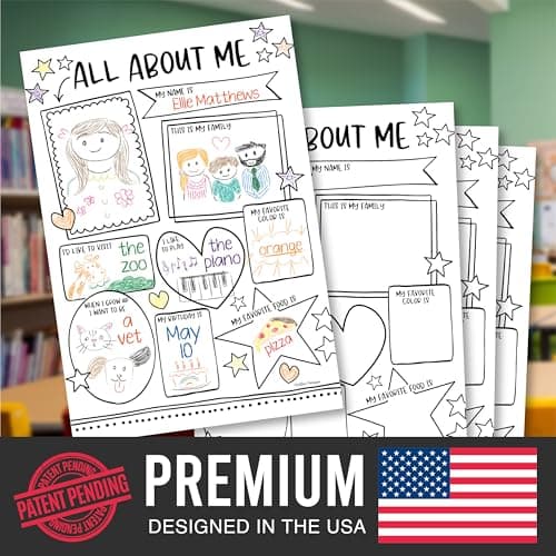 Hadley Designs All About Me Posters Elementary - 20 Star Student Poster, All About Me Posters Preschool & Kindergarten Must Haves, Star of The Week Poster Elementary Classroom Decor, Teacher Supplies - Thumbnail 3