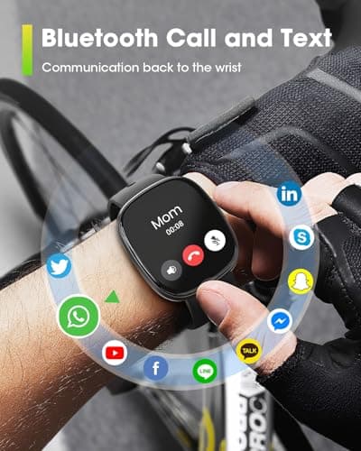 Fitness Trackers for Men Smart watch: Fitness Tracker with Blutooth Call 24/7 Heart Rate SpO2 Sleep Monitor IP68 Waterproof 120+ Sport Mode Activity Trackers Compatible iPhone Android Phones (3 Bands) - Thumbnail 3