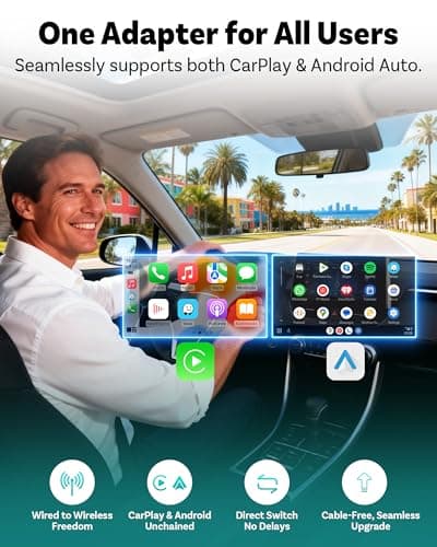 OTTOCAST Mini Pico Wireless CarPlay Adapter, No More Cables, Dual Phone Memory, One-Button Switch, Wi-Fi 6 & Bluetooth 5.4 - Thumbnail 2