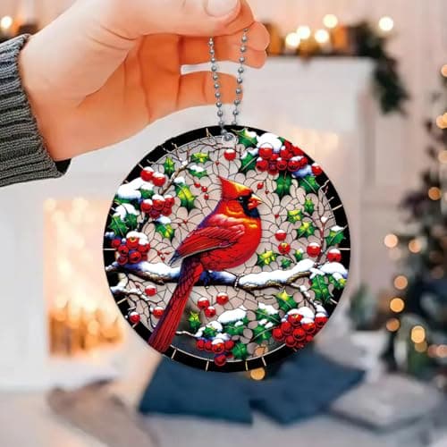 Cardinal Christmas Ornaments, Red Cardinals for Christmas Tree, Beautiful Classy Nature Birds Cardinals Decor, Cardinal Gifts for Women - Thumbnail 3