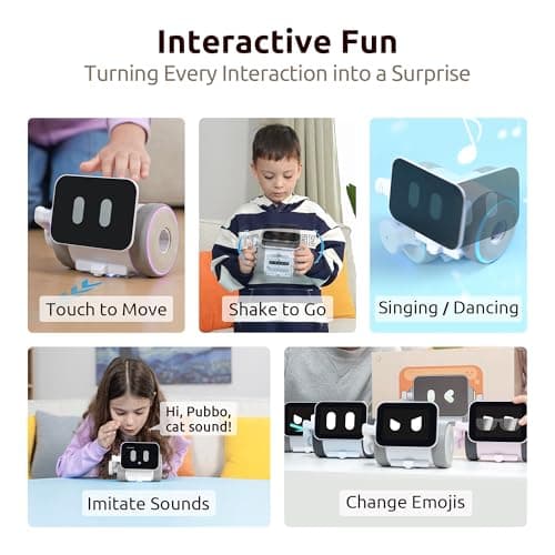 WhalesBot Pubbo Air Smart Interactive Robot for Kids, Voice/Touch/APP/Remote Control, Modular/Scratch Coding, Companion Robotic with Sensors, STEM Educational Toy for Boys Girls 4 5 6 7 8 9 10 - Thumbnail 3
