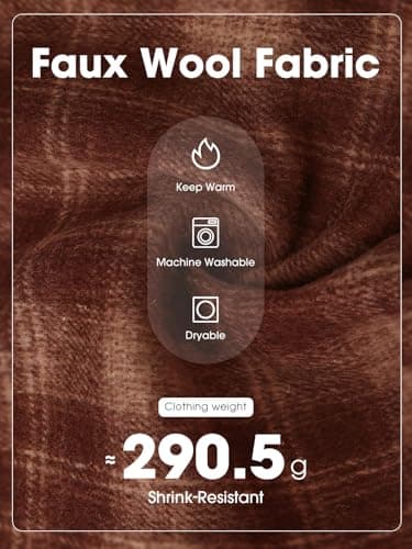 EXLURA Womens Faux Wool Plaid Mini Skirt Elastic High Waisted Tweed Skirts Button Bodycon Skirt Fall Winter Outfit Pocket - Thumbnail 6