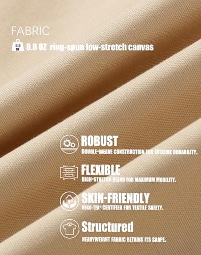CHRONOLINE Men's Short Sleeve Work Shirt Heavyweight Cotton Canvas Utility Top 2026 Spring Summer Workwear Shirt - Thumbnail 5