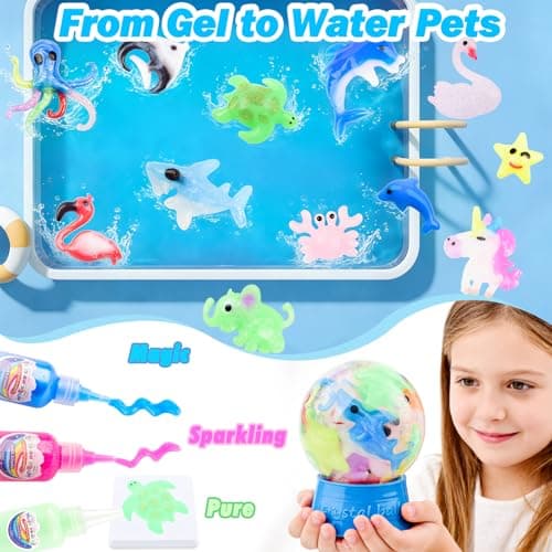 Magic Water Elf Toy Kit for Kids – Aqua Fairy Water Gel Kit with 24 Colors Magic Gel & 20 Molds, DIY Squishy Maker Craft Set, Create Your Own Water Pets, Sensory Play Gift for Boys Girls Ages 3+ - Thumbnail 4