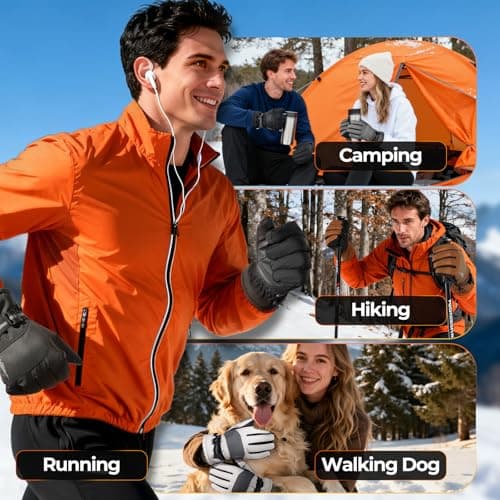 rivmount 3M Warm Winter Gloves, Cold Weather for Men Women, Thermal Touchscreen Anti-Slip Windproof, for Cycling Running Working Hiking Skiing Daily Life Outdoor Activities - Thumbnail 6