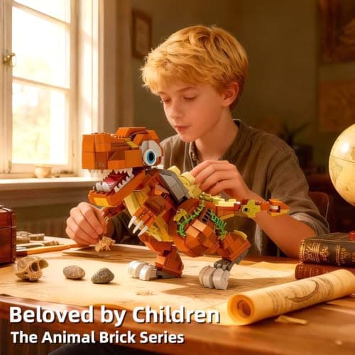 MENTOJOY Poseable Baby T.rex Building Set – 630 Pieces STEM Dinosaur Toy, Suitable for Children Age 6 and Above | Jurassic Educational Gift - Thumbnail 4