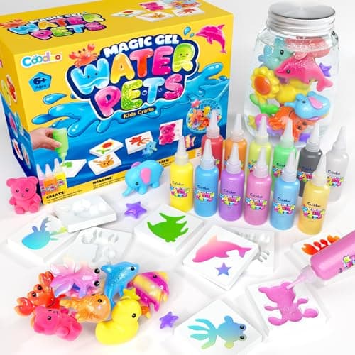 Coodoo Magic Water Elf Toy Craft Kits, Aqua Fairy Water Gel DIY Squishies Squishy Maker Toddler Kids Toys for Girls Boys Toys Birthday Gifts, Art Supplies Arts and Crafts for Kids Ages 4-6 4-8 8-12