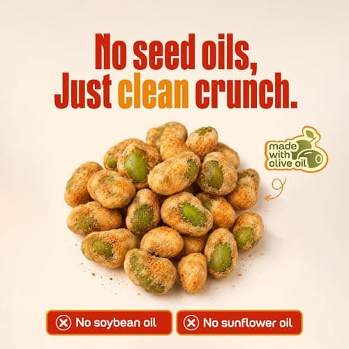 Where You Bean Hard Coated Edamame Beans Snack (Honey Sriracha) - Crunchy and Roasted Edamame Beans Snack - Vegan, Plant Based Protein, Keto Friendly & Healthy Snacks for Adults 0.9 oz (Pack of 8) - Thumbnail 4