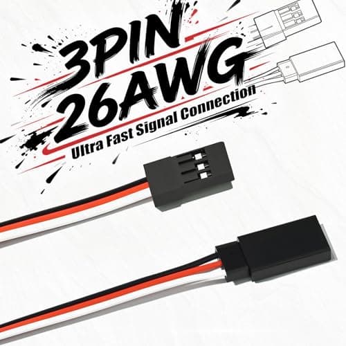 9PCS Universal RC Y Harness Connector 3 Pin Plug Splitters Servo Extension - 15cm Mixed Styles Male to Female Servo Extension Cord Wire Cable Compatible with Jst Jr Futaba Rc Car or Airplanes - Thumbnail 5