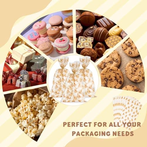Docvania Clear Bear Cellophane Treat Bags Plastic Gift Bag 100 pcs 7 X 12 Clear Bear Cookie Bags with Ties Goodie Candy Bag Suitable for Birthday, Baby Shower , Boy Girl Party Favors ,Valentine's Day, and Holiday Parties - Thumbnail 4