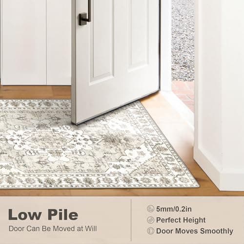 Roseek Small Rugs for Bedroom, 2x3 Washable Rug Non Slip, Entrance Rug, Boho Kitchen Throw Entryway Rugs Indoor Door Mat, Low Pile Distressed Carpet for Hallways, Entry - Thumbnail 4