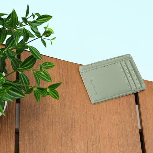 Travelambo Slim Wallet Front Pocket Minimalist Leather RFID Blocking Medium Size - Thumbnail 3