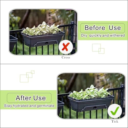 BETAGT 8 Pcs 12-Cell Replacement Capillary Mats for Seed Starting, 17.7 x 3.5 Inch Self Watering Seed Mats for Starting Seeds, Seed Starting Tray Watering Mat for Indoor Greenhouse Gardening - Thumbnail 4