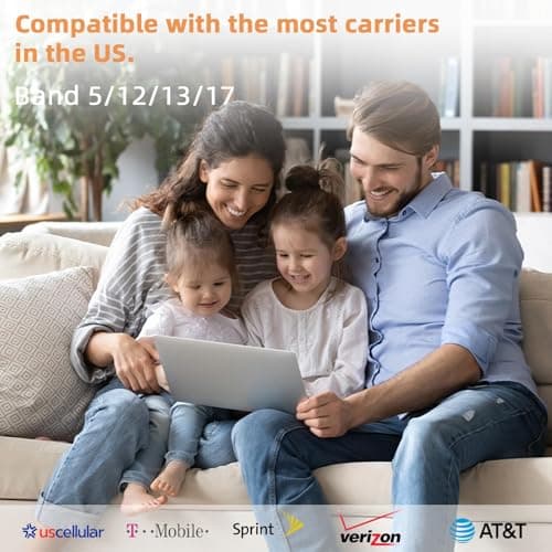 Cell Phone Booster for Home & Multi-Room,Up to 7,000 sq ft,Cell Phone Signal Booster for Band 5/12/13/17,Boost 5G 4G Data for All U.S. Carriers FCC Approved Cell Signal Booster - Thumbnail 2