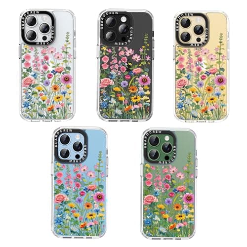 GuardCrew for iPhone 13 Pro Max Case, [Wildflowers] Cool Aesthetic Pattern for Women, [11FT Military-Grade Drop Tested] Slim Crystal Clear Shockproof TPU Bumper Phone Cover, 6.7" - Thumbnail 4