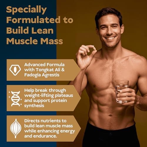 Vita Spark Turkesterone Muscle Leaner - 20:1 Extract 16,000mg with Tongkat Ali & Fadogia Agrestis, High Potency Men's Supplement for Performance, Energy, Vitality, Stamina & Strength |120 Capsules - Thumbnail 4