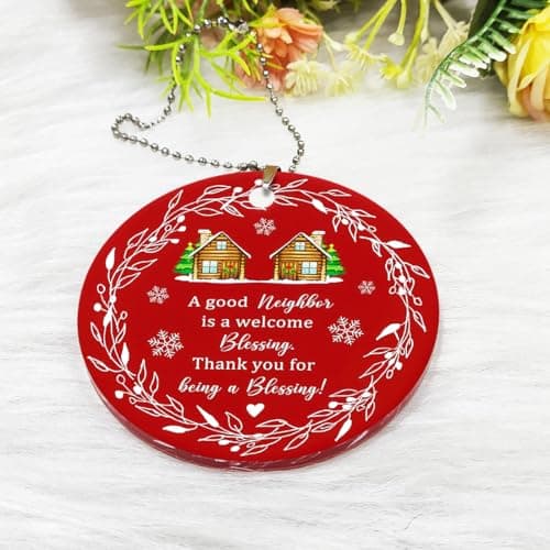 Neighbor Christmas Ornaments 2026,Gifts for Neighbors at Christmas,Chance Made Us Neighbors Ornament,Gift for Neighbors and Friends,Best Neighbor Gifts - Thumbnail 6