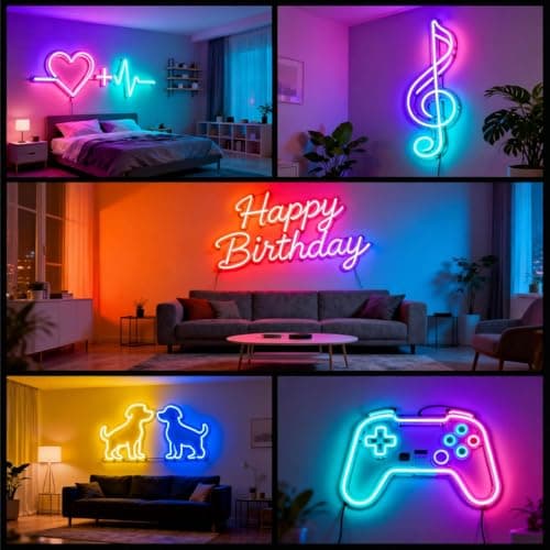 AI Smart Neon Lights RGB+IC,Voice Activated Multicolors Kids Room Light No App/No WiFi Required, Music Sync Dimmable Color Changing Light 16.4ft 25 Commands USB Powered for Bedroom Party - Thumbnail 6