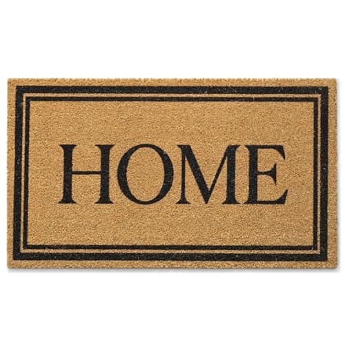 Kelarea Front Door Mat Natural Coco Coir Doormat with Heavy Duty Backing, 17" x 30" Minimalist Frame Home Non-Slip Welcome Mats for Indoor Outdoor Entrance Porch - Image 1