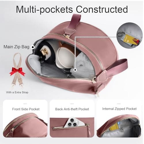 X-KIDS Checkered Crossbody Bag Bum Bags for Women Large Nylon Checkered Purse Fanny Packs Sling Bag, Bonus with a Extra Strap - Thumbnail 4