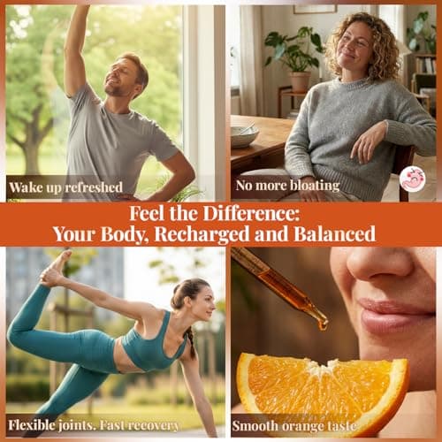 CareGem Turmeric Curcumin Complex Liquid Drops with Milk Thistle, Dandelion & Chamomile | High-Absorption Herbal Blend with Black Pepper & Ginger | Orange Flavor | 2 fl oz - Thumbnail 4
